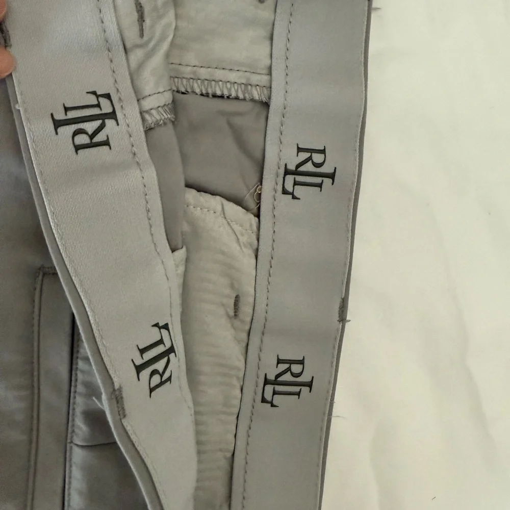 LAUREN Ralph Lauren Gray Trousers - Ultraflex Stretch Flat Front Pants - Picture 5 of 7